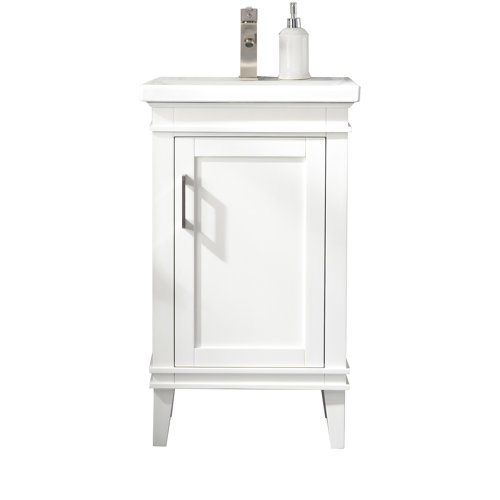 Everly Quinn Reynaldo 20'' Single Bathroom Vanity with Ceramic Top & Reviews Wayfair